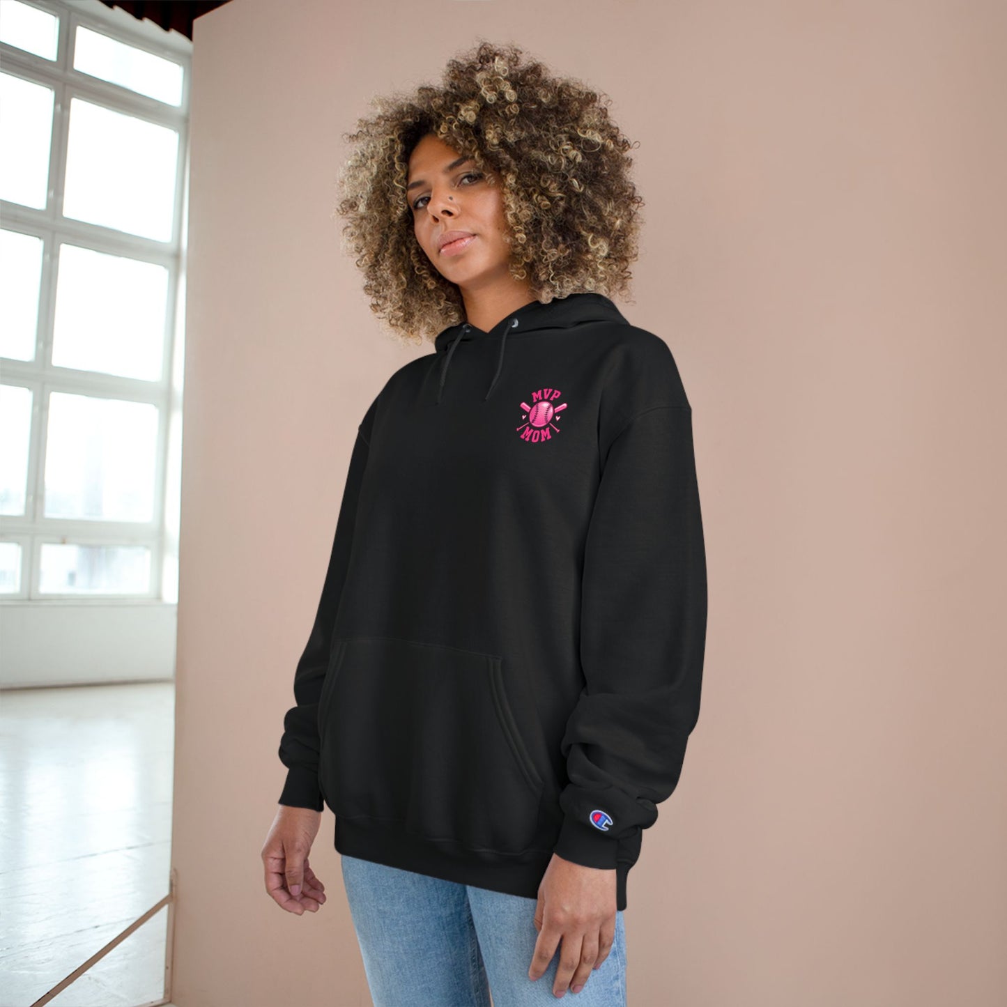 Softball Mom Hoodie - "Real MVP" Champion Pullover
